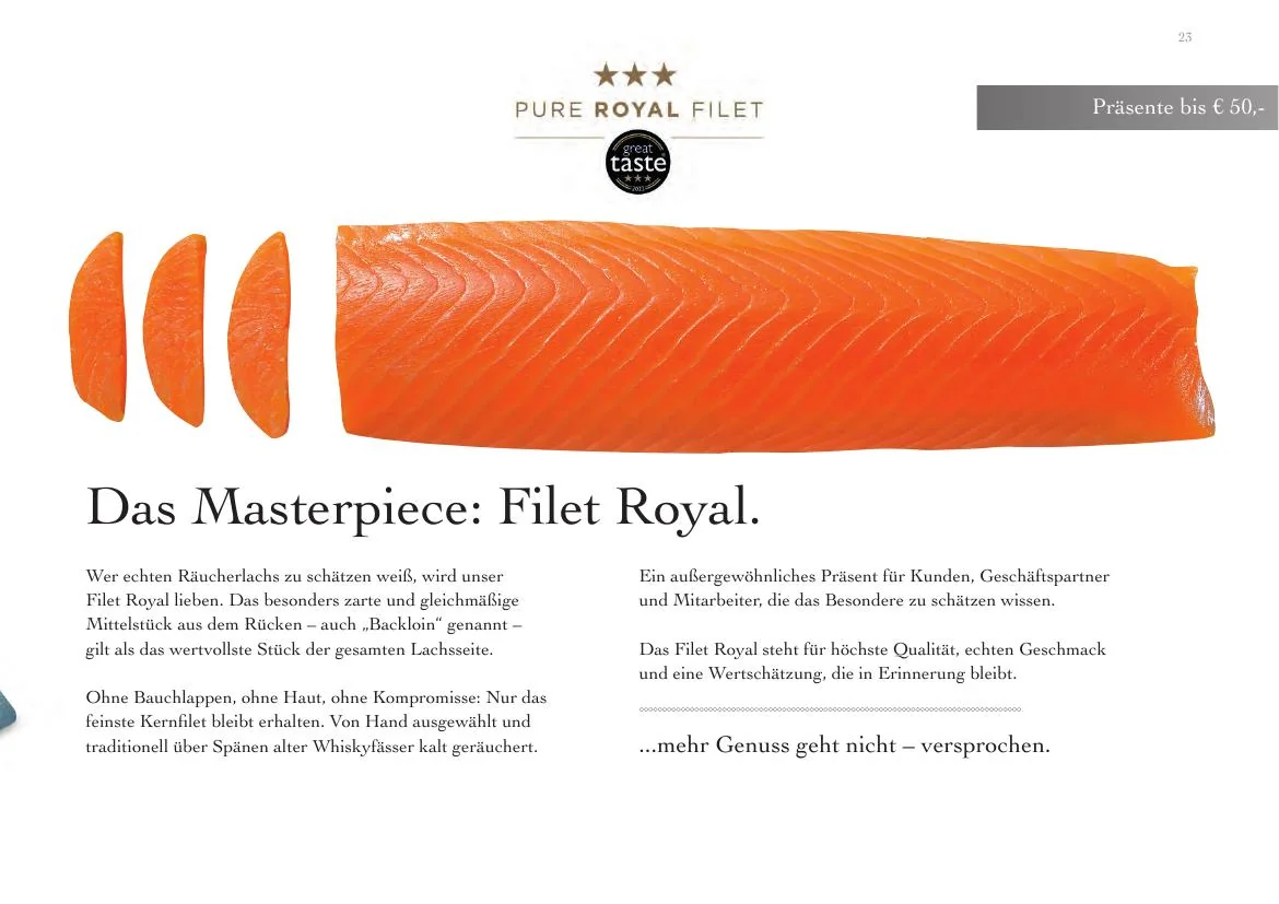 Filet Royal aus dem Nordland-Lachs Katalog